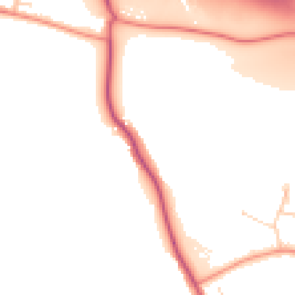 Daytime road noise heatmap for S42 5DF