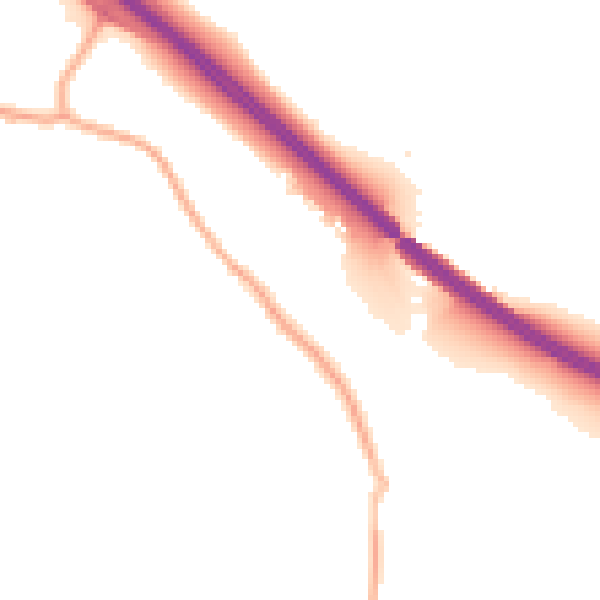 Night-time road noise heatmap for S42 5DS