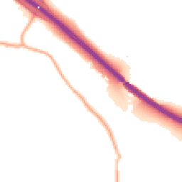 Night-time road noise heatmap for S42 5EF