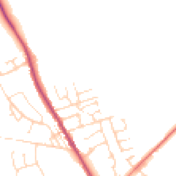 Daytime road noise heatmap for S42 5EH
