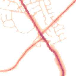 Daytime road noise heatmap for S42 5ET