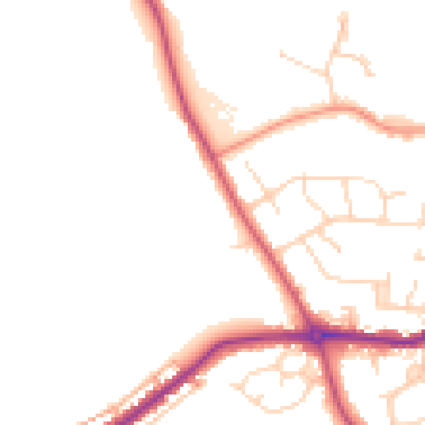 Daytime road noise heatmap for S42 5GD