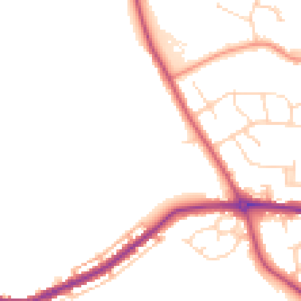 Daytime road noise heatmap for S42 5GH