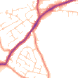 Daytime road noise heatmap for S42 5HW