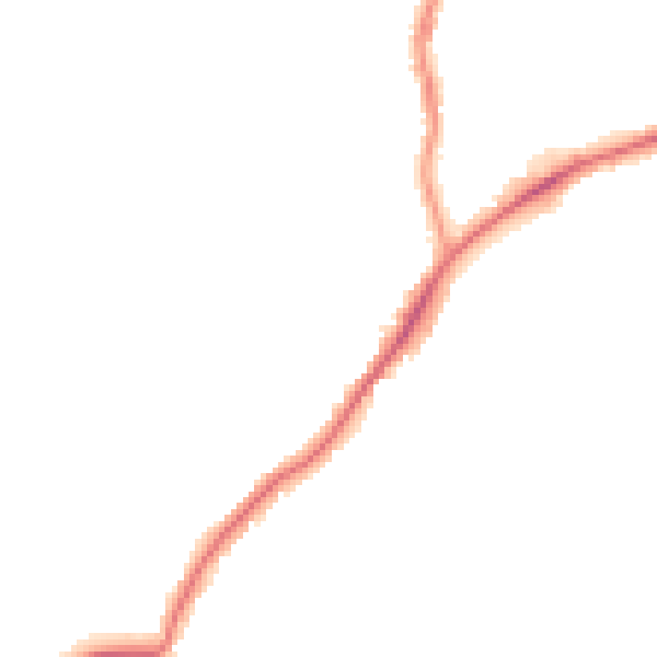 Night-time road noise heatmap for S42 5LY