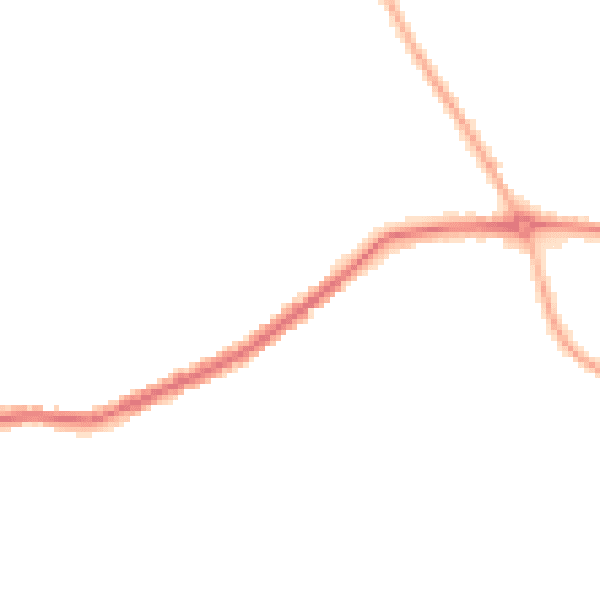 Night-time road noise heatmap for S42 5NT