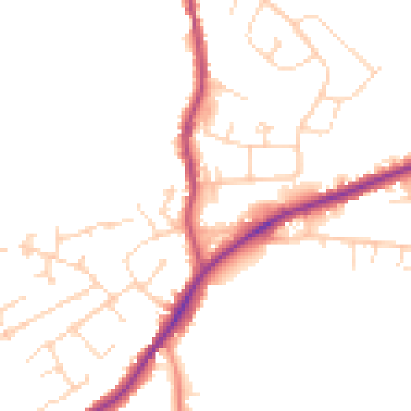 Daytime road noise heatmap for S42 5PH
