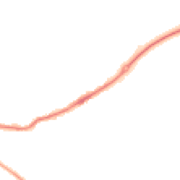 Night-time road noise heatmap for S42 5RE