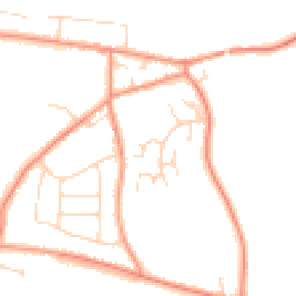 Daytime road noise heatmap for S42 6FD