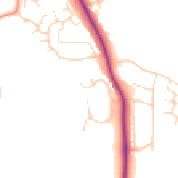 Daytime road noise heatmap for S42 6GR