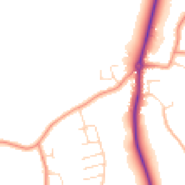 Daytime road noise heatmap for S42 6HJ