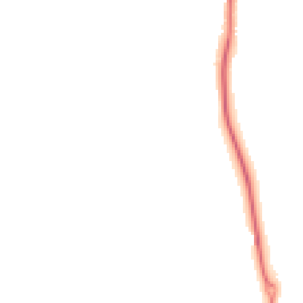 Night-time road noise heatmap for S42 6JE