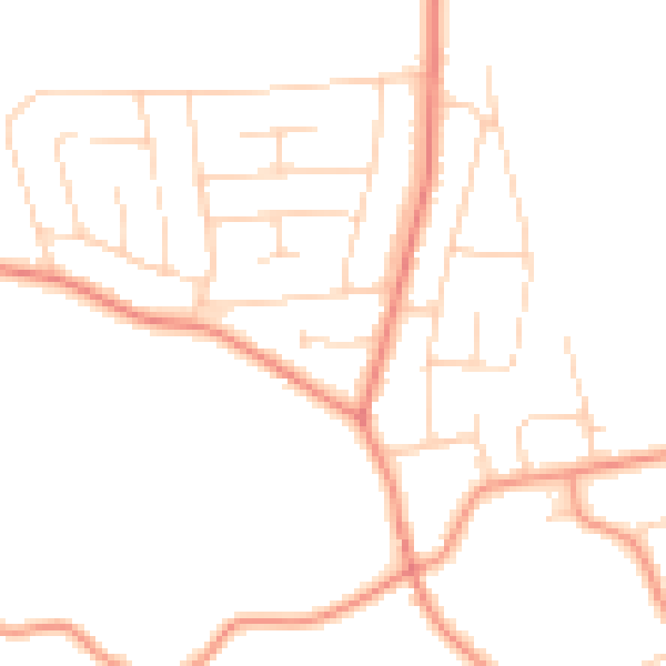 Daytime road noise heatmap for S42 6UA