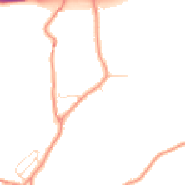 Daytime road noise heatmap for S42 7DU