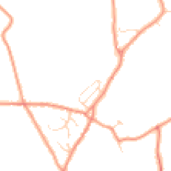 Daytime road noise heatmap for S42 7EE