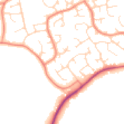 Daytime road noise heatmap for S42 7HQ