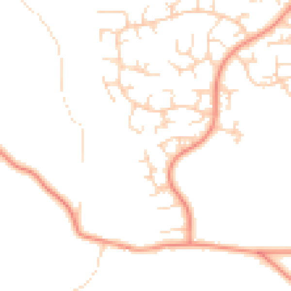 Daytime road noise heatmap for S42 7PW