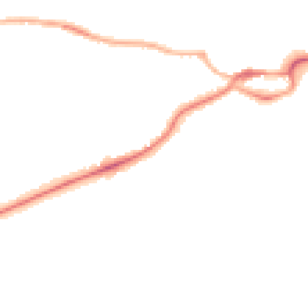 Night-time road noise heatmap for S43 1AB