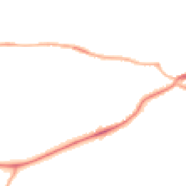 Night-time road noise heatmap for S43 1AT