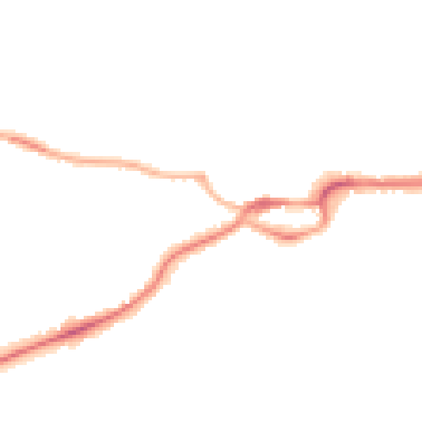 Night-time road noise heatmap for S43 1BP