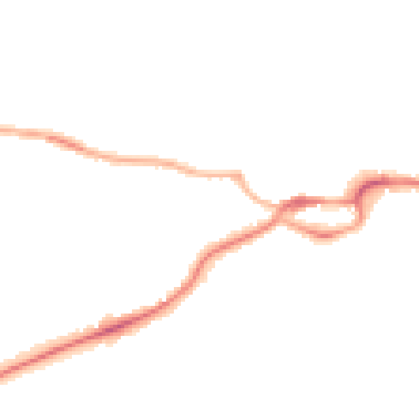 Night-time road noise heatmap for S43 1BW