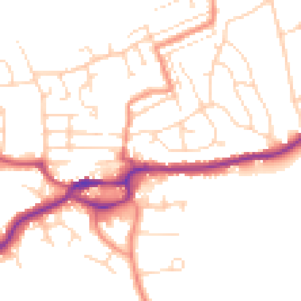 Daytime road noise heatmap for S43 1ED
