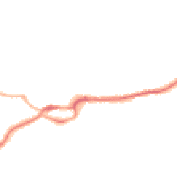 Night-time road noise heatmap for S43 1ED