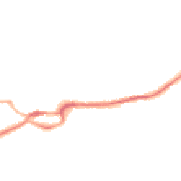 Night-time road noise heatmap for S43 1EE