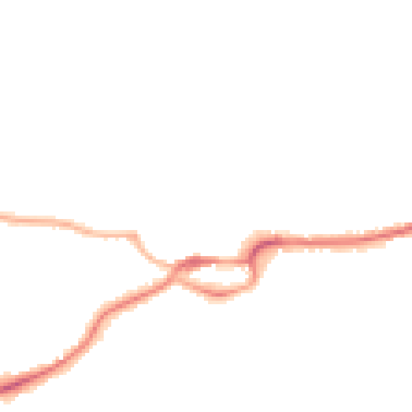 Night-time road noise heatmap for S43 1FT