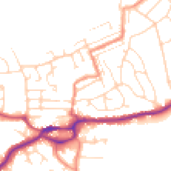 Daytime road noise heatmap for S43 1HN