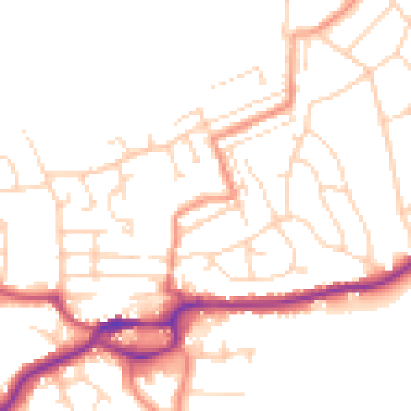 Daytime road noise heatmap for S43 1HZ