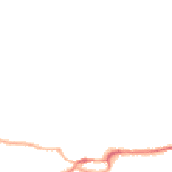 Night-time road noise heatmap for S43 1JE