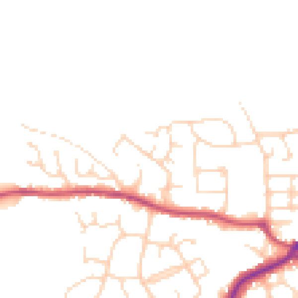 Daytime road noise heatmap for S43 1LD