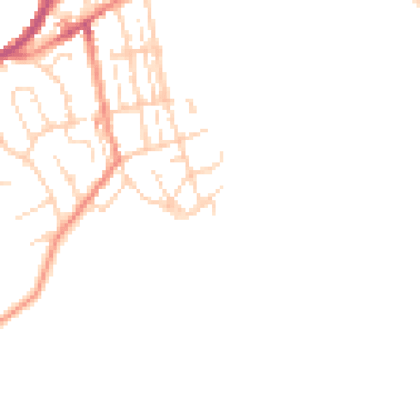 Daytime road noise heatmap for S43 2QE