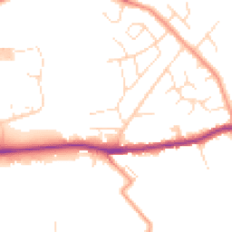 Daytime road noise heatmap for S44 5BE