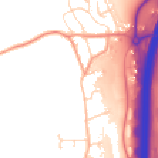 Daytime road noise heatmap for S44 5EE