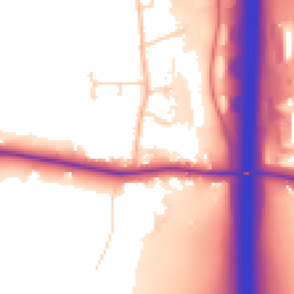 Daytime road noise heatmap for S44 5JT