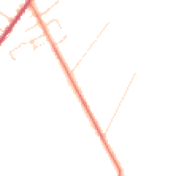 Daytime road noise heatmap for S44 6QJ