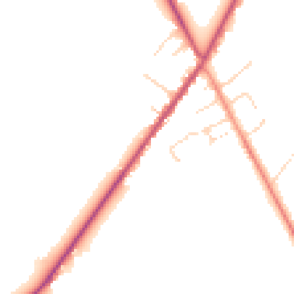 Daytime road noise heatmap for S44 6QN