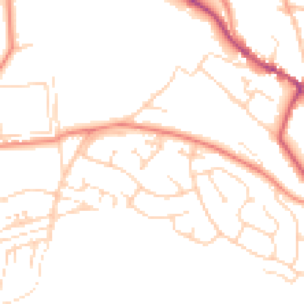 Daytime road noise heatmap for S44 6RJ