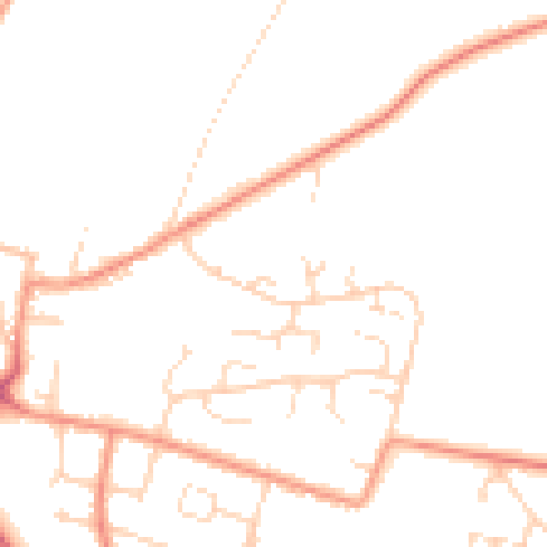 Daytime road noise heatmap for S44 6XJ