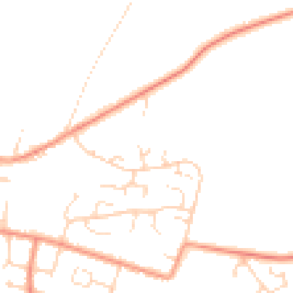Daytime road noise heatmap for S44 6XS