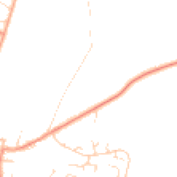 Daytime road noise heatmap for S44 6ZP