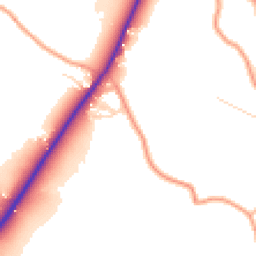Daytime road noise heatmap for S45 0DN