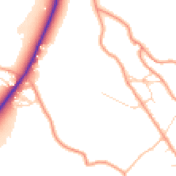 Daytime road noise heatmap for S45 0DR