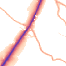 Daytime road noise heatmap for S45 0DT