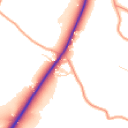 Daytime road noise heatmap for S45 0DU