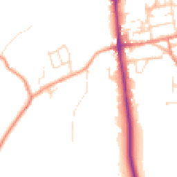 Daytime road noise heatmap for S45 9AN