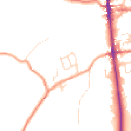 Daytime road noise heatmap for S45 9ET