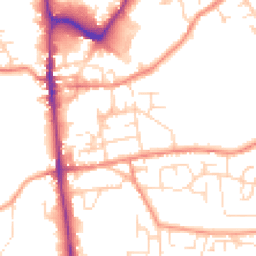 Daytime road noise heatmap for S45 9LD